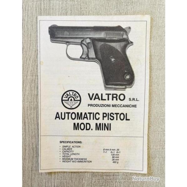 Notice Pistolet Valtro Mini Occasion