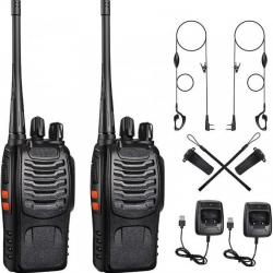 Lot de 2 - Talkies walkies 400-470MHz 16 canaux rechargeables - LIVRAISON GRATUITE