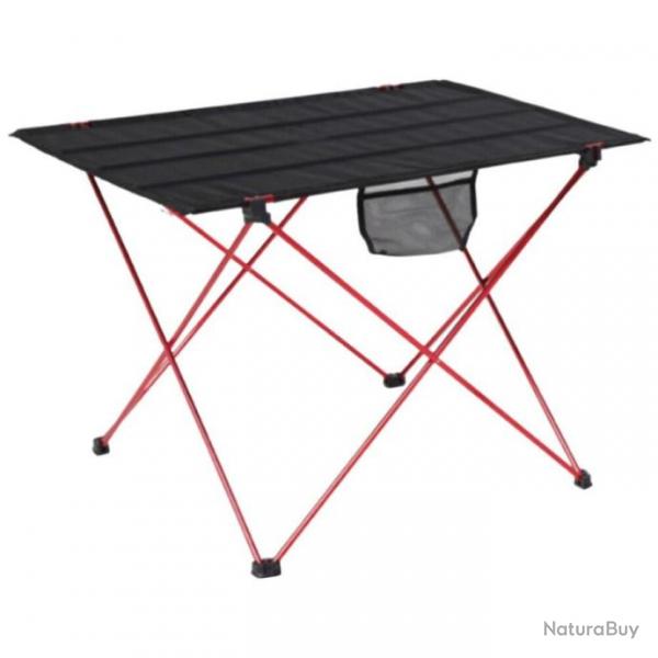 Table Pliante d'Extrieur, Pche, Pique-nique, Table de camping Ultralgre en Aluminium rouge large