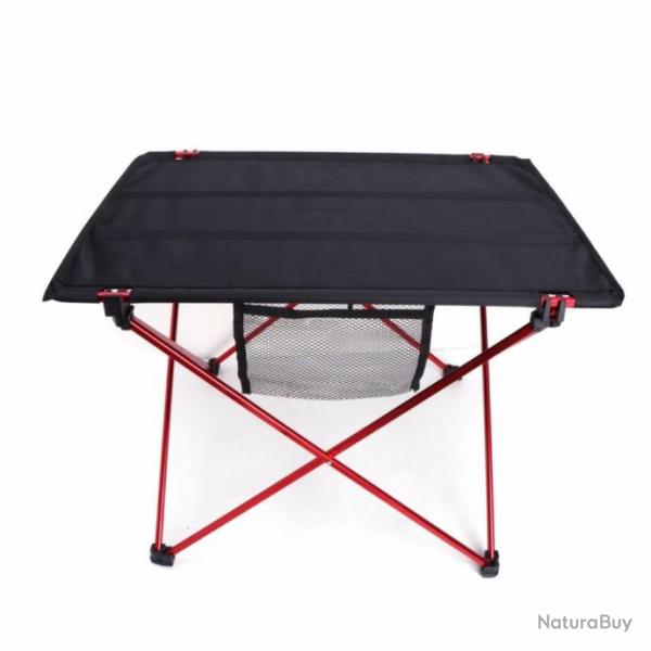 Table Pliante d'Extrieur, Pche, Pique-nique, Table de camping Ultralgre Aluminium rouge moyenne