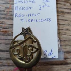 Insigne de béret 3e régiment tirailleur