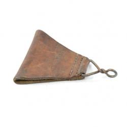 Triangle de suspension dorsal en cuir Armée Française post WW2. Cuir fauve, Indochine. (C)