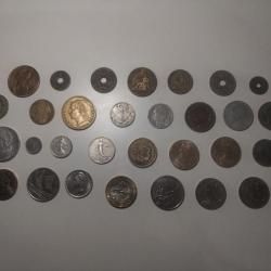 Lot 30 pièces françaises 1916 à 2000.