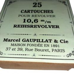 10,6 mm Reichsrevolver: Reproduction boite cartouches (vide) GA 10716835