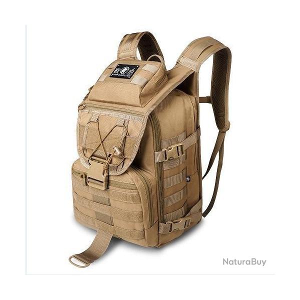 Sac  Dos Tactique Militaire 40L Beige Bandoulire Homme Impermable Chasse Randonne Camping
