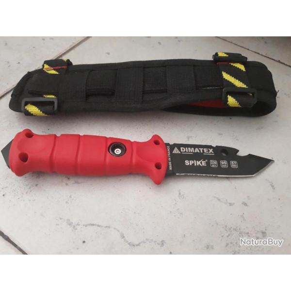 Couteau SPIKE DIMATEX intervention secours rouge