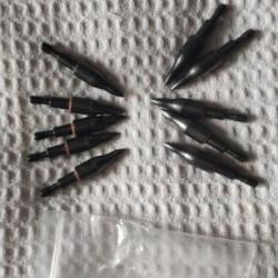 SAUNDERS Pouintes COMBO Lot de 10  125 GR 5/16"  3D / Nature / Instinctif  + Joints toriques rouge