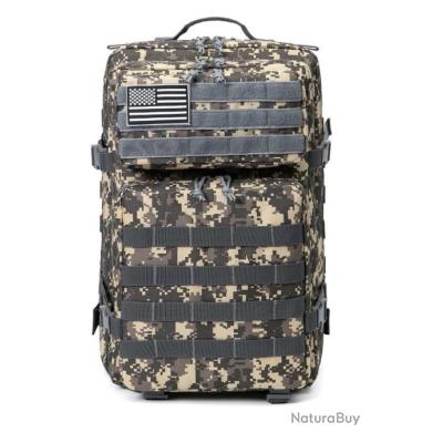 BAGROUPS Sac à Dos Tactique 45L Militaire – Étanche, Pour Ordinateur 17", Randonnée, Chasse, Camping