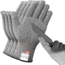 ENCHERE Gants de Sécurité Anti Coupure Dépeçage Multifonction Haute Résistance pour la Chasse Pêche