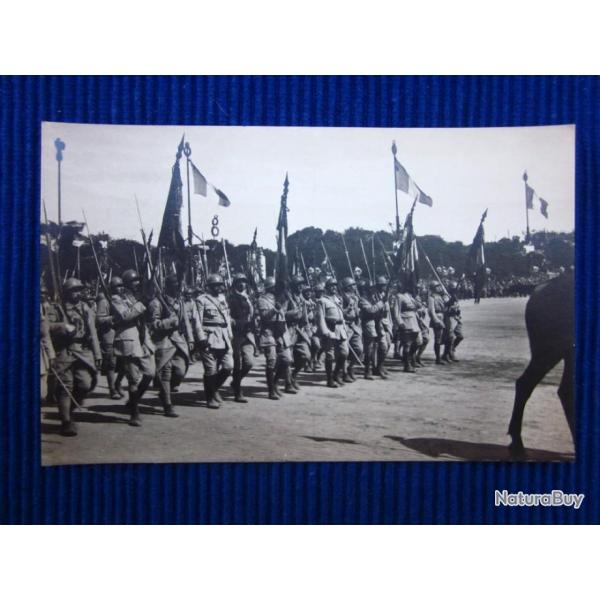 Carte postale - Les ftes de la victoire - 14 juillet 1919 - Drapeaux d'Infanterie