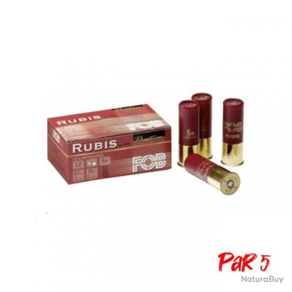 Munitions de chasse FOB Rubis - Cal.12/67 - Par 10 Par 5 6