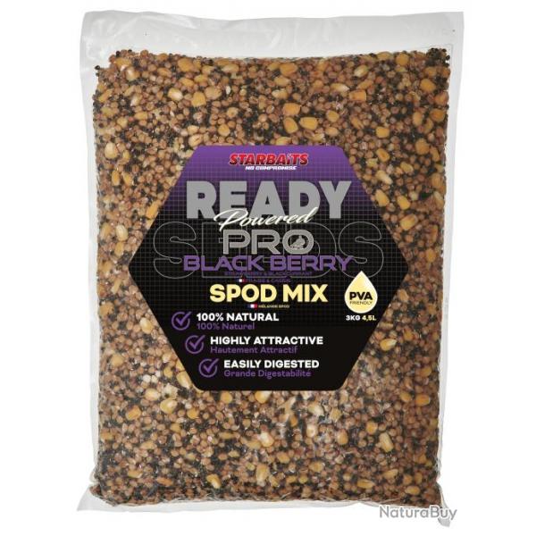 Mlange de Graine Starbaits Probiotic Ready Seeds Blackberry Spod Mix 3KG