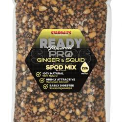 Mélange de Graine Starbaits Probiotic Ready Seeds Ginger Squid Spod Mix 1KG