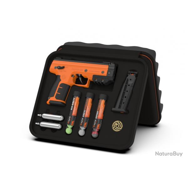 PACK COMPLET DEFENSE BYRNA SD XL ORANGE - CO2 -  CALIBRE 68 - PUISSANT + CO2 + ECO KINETIC