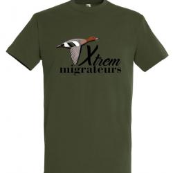 Tee shirt siffleur vert XTREM MIGRATEURS