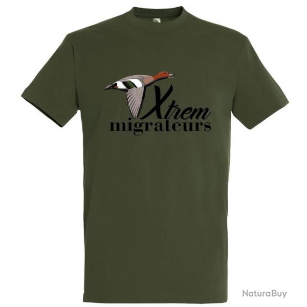 Tee shirt siffleur vert XTREM MIGRATEURS