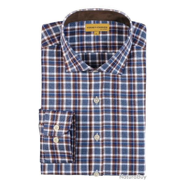 Chemise Verney Carron Cheverny Marron et Bleu