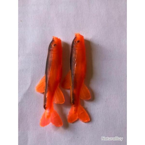 2 leurre mino rouge n1  5 cm nu Mepps peche rivire carnassier