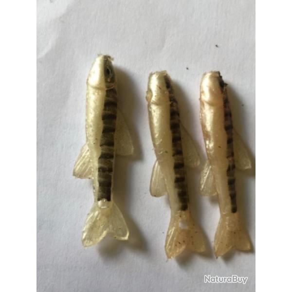 3 leurre mino naturel n0  4,5 cm nu Mepps peche rivire carnassier