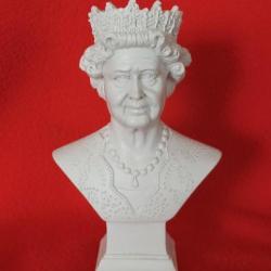 Buste de la Reine Elizabeth II Blanche