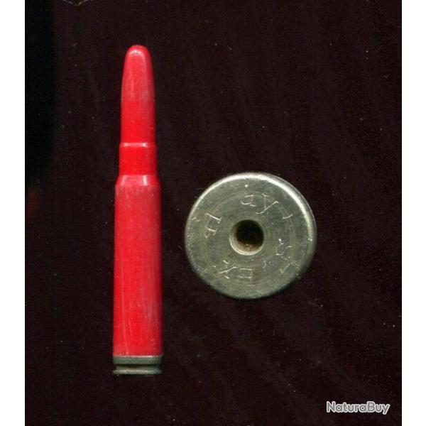 7.92 x 57 Mauser inerte de manipulation en baklite rouge - RARE - Allemagne : ay S Ex 1941