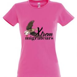 Tee shirt oie rieuse rose XTREM MIGRATEURS