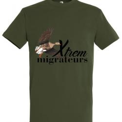 Tee shirt oie rieuse vert XTREM MIGRATEURS