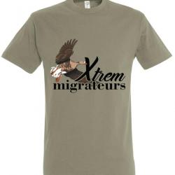 Tee shirt oie rieuse kaki XTREM MIGRATEURS