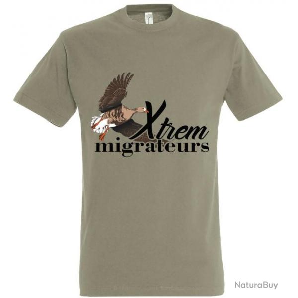 Tee shirt oie rieuse kaki XTREM MIGRATEURS