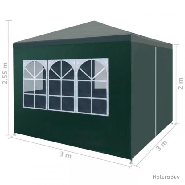 Tente Rception 3 x 3 m Vert Idal Runion Familiale Jardin Camping Plein Air Protection Solaire