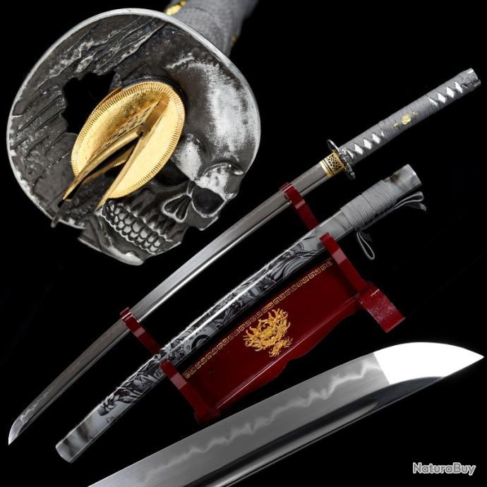 VÉRITABLE SABRE KATANA IMPERIAL FORGÉ EN ACIER CARBONE Dureté