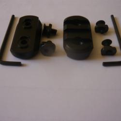 1 Lot de deux rails  de 3 slots pour montage  M - LOOK   ( 3 emplacements )