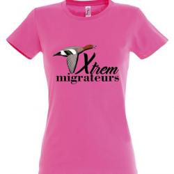 Tee shirt siffleur rose XTREM MIGRATEURS