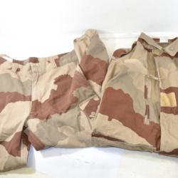 Tenue veste / pantalon treillis Armée Française Sable désert Guerre du golfe irak 1990