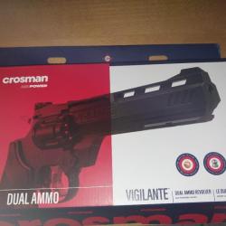 Pack Crosman vigilante Revolver 4.5mm co2 plombs et billes état neuf