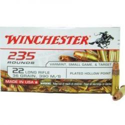 Boite de 235 cartouches 22LR HAUTE VITESSE HOLLOW POINT winchester