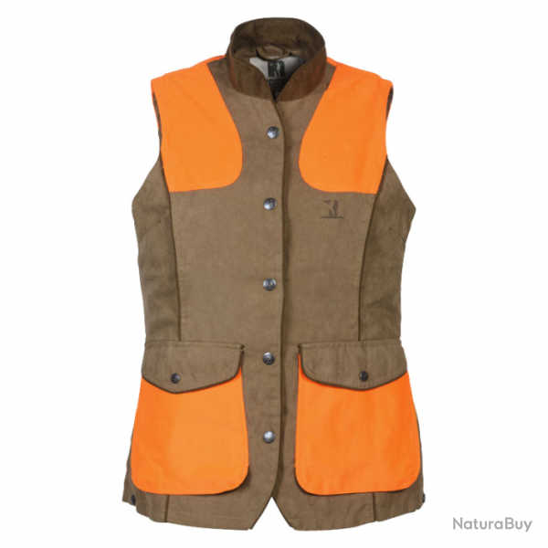 Gilet haute visibilit Percussion Rambouillet Original Marron Orange