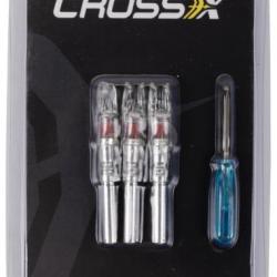 CROSS-X 5.2 LIGHTED NOCK 3PC PACK Rouge