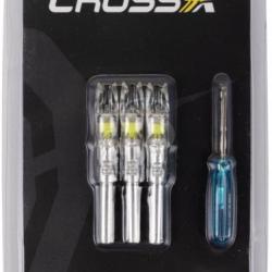 CROSS-X 5.2 LIGHTED NOCK 3PC PACK JAUNE