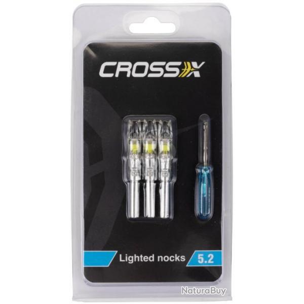 CROSS-X 5.2 LIGHTED NOCK 3PC PACK JAUNE