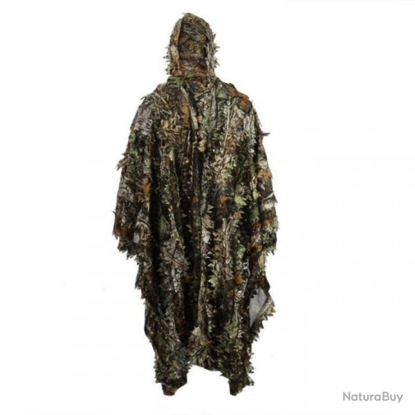 Vtement de chasse, poncho camouflage - Chasse approche, airsoft - 120cm x 160cm.