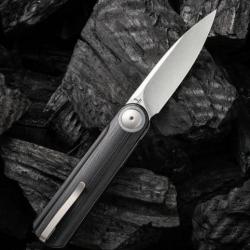 Couteau We Knife Company Eidolon Black G10 Lame Acier CPM-20CV IKBS Linerlock Clip WE19074AB