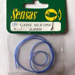 1 sachet gaine silicone 0,40 mm 50 cm sensas pêche coup