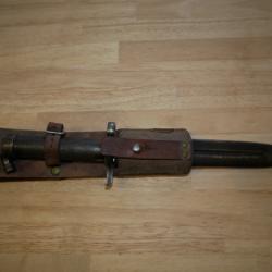 Baïonnette de MAUSER SUEDOIS 1896 complète avec son fourreau et porte fourreau