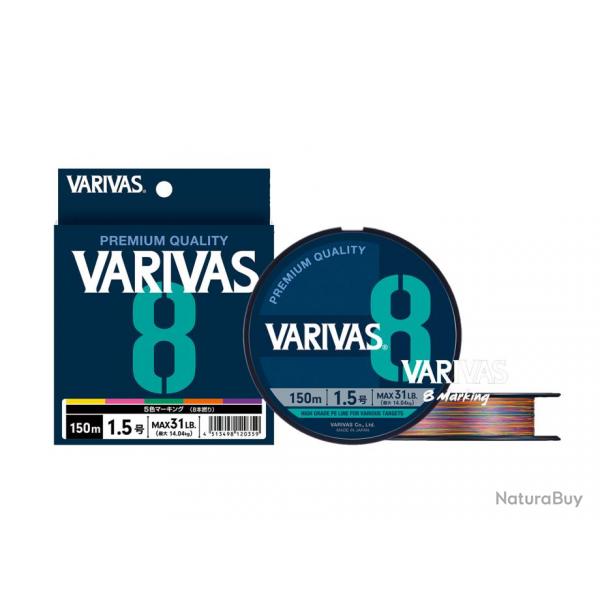 Tresse Varivas 8 Marking 150m 150m PE 1,2