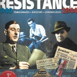 résistance 1940-1944 édition provence-alpes-cote d'azur , témoignages ,dossiers , chronologie