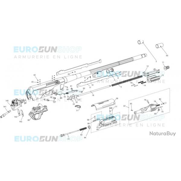 RESSORT BROWNING BAR MK1 - MK2 - MK3 - 4X - WINCHESTER SXR2 NEUF