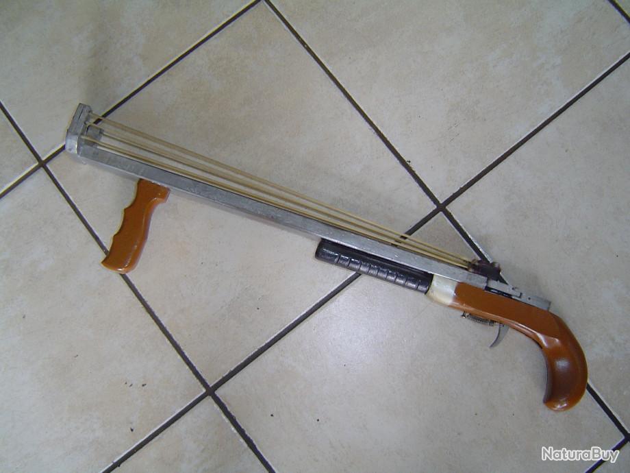 Petit fusil fronde SLINGSHOT lanceur de billes 7 joules testé sur banc