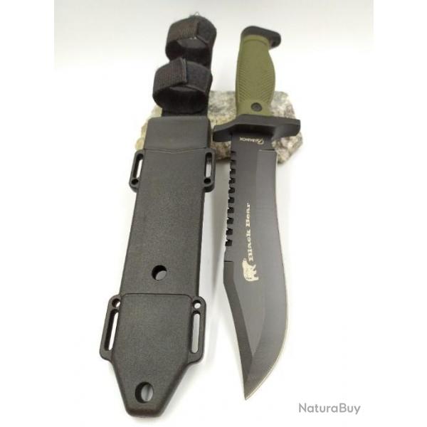 Couteau survie Black Bear Lame 18 cm avec fourreau
