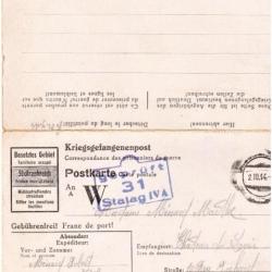 CMI - Carte Lettre - Obl. STALAG - Correspondance Prisonnier de Guerre